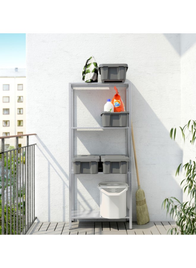 Galvanised Shelf Organiser Black - Image 4