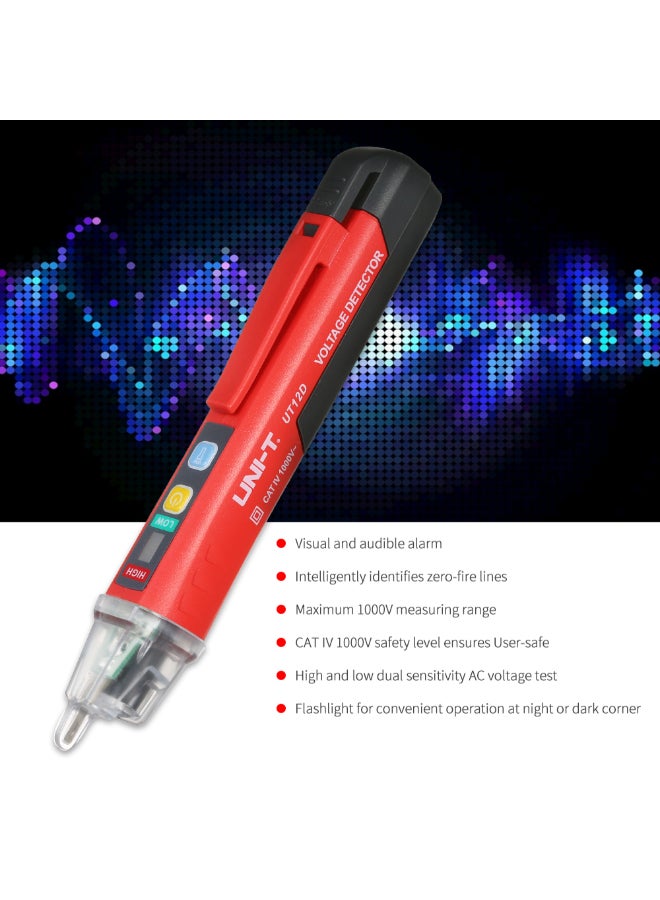 UNI-T Pen Shaped Voltage Tester Red/Black 150 x 23 x 18mm  - Image 4