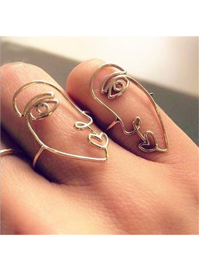 Beauenty 2-Piece Alloy Ethnic Hollow Out Ring Set  - Image 2