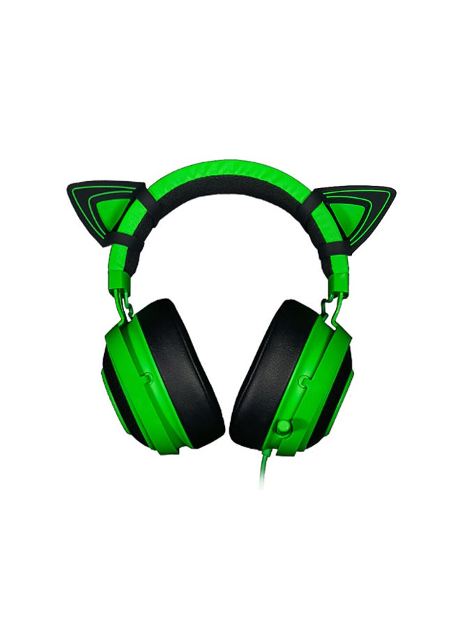 RAZER - Kitty Cat Ears Attachable Headphone Accessory With Adjustable Strap Green - Image 1