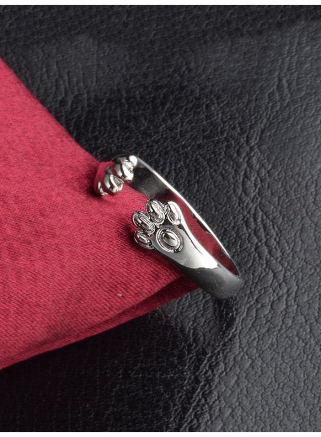 Beauenty Cat Paw Shaped Metal Ring  - Image 2