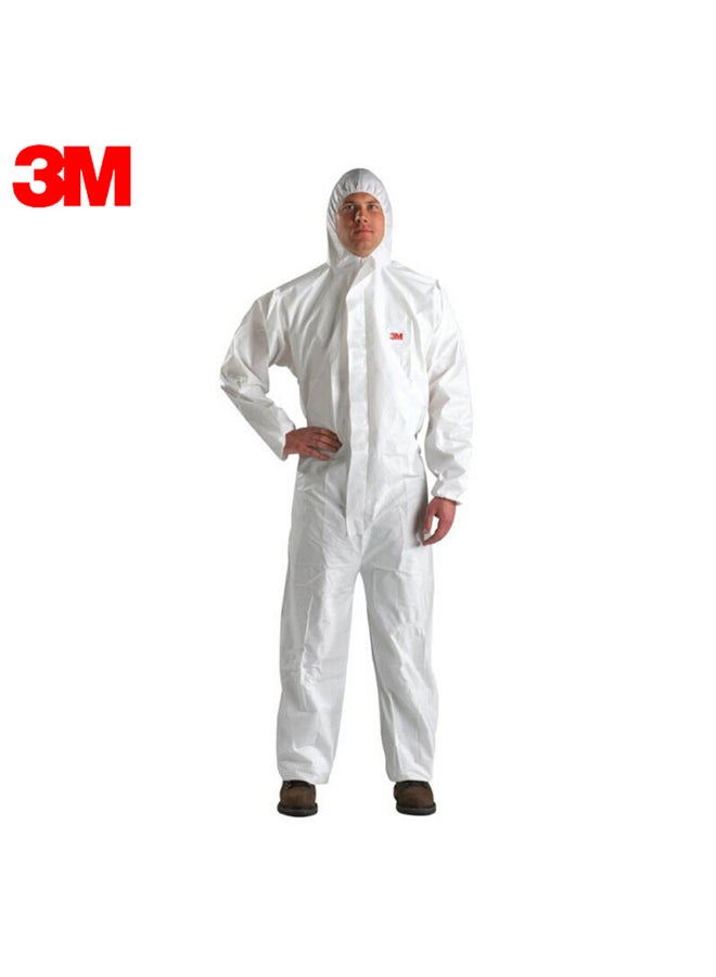3M 4510 Hooded Protective Coverall White  - Image 2