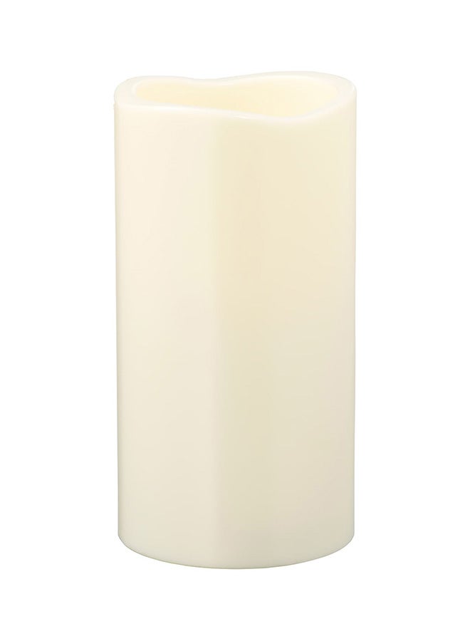 GODAFTON Battery-Operated LED Block Candle Beige 6 x 3inch  - Image 1