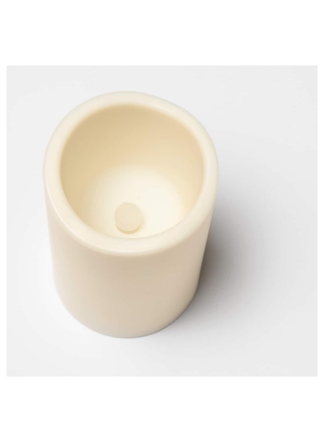 GODAFTON 3-Piece Battery-Operated LED Block Candle Set Beige 24cm  - Image 3