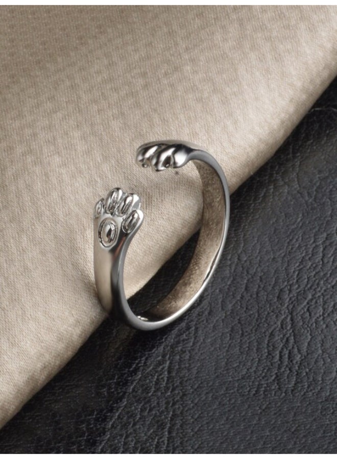 Beauenty Cat Paw Shaped Metal Ring  - Image 3