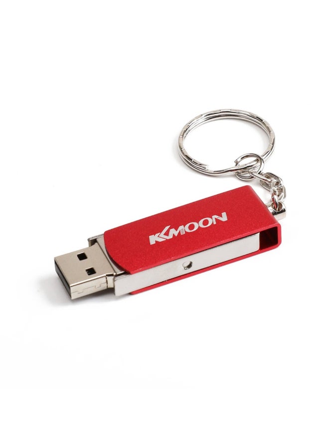 KKmoon USB 2.0 Flash Drive With Key Ring C7192R-64-L Red/Silver  - Image 2