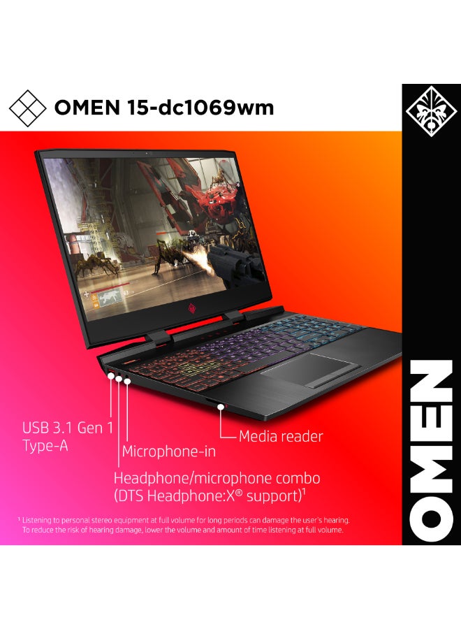 HP - Omen 15-DC1069WM Gaming Laptop With 15.6-Inch Display, Core i7-9750H Processor/16GB RAM/1TB HDD+256GB SSD Hybrid Drive/6GB NVIDIA GeForce RTX 2060 Graphics Black - Image 1