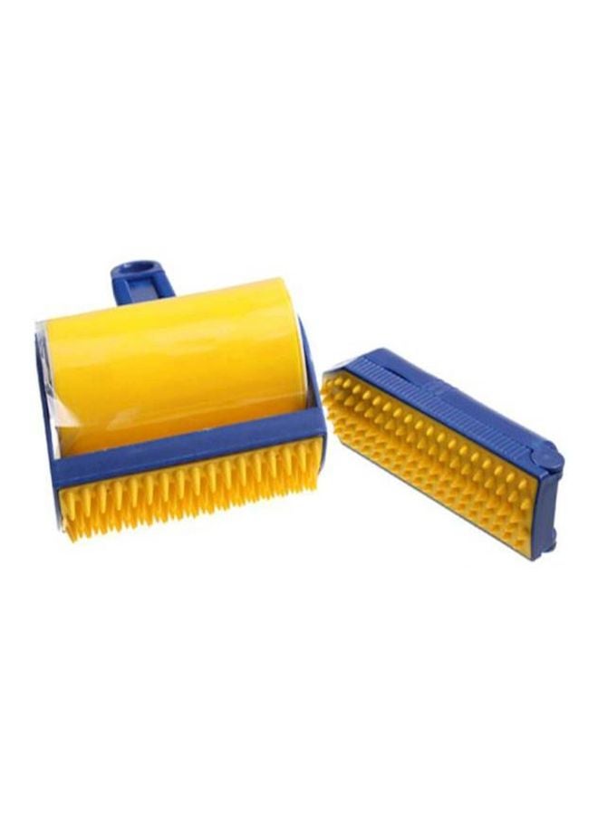 Generic Reusable Sticky Buddy Picker Lint Sticking Roller Pet Hair Remover Brush Lint Hair Cleaning Brush Roller Clothing Cleaning Tools Blue/Yellow - Image 1