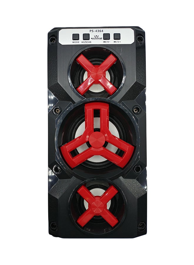 مكبر صوت محمول يعمل بتقنية البلوتوث أسود/أحمر