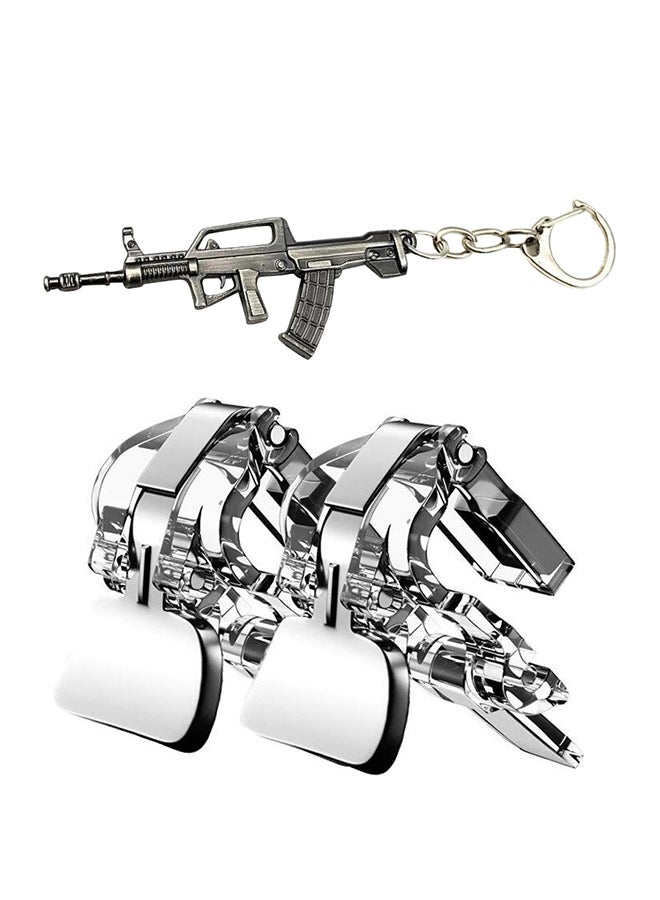 ماركة غير محددة Pubg Mobile Game Trigger Phone With Free Pubg Gun Keychain - Wireless  - Image 1