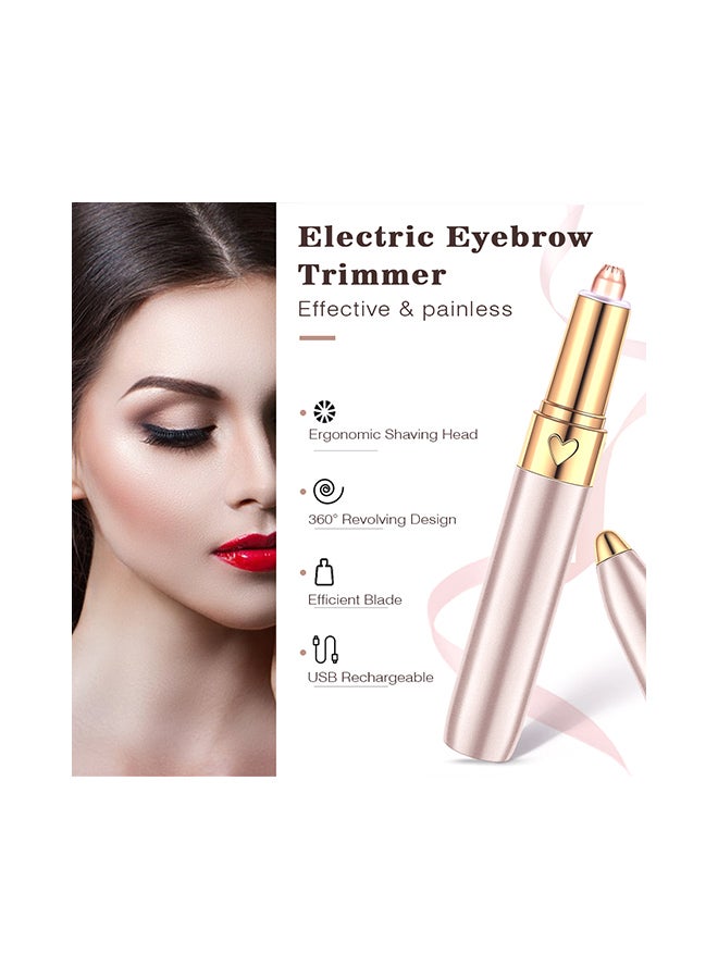 Electric Trimmer Eyebrow Razor Red 13.2x1.8x1.8centimeter - Image 3