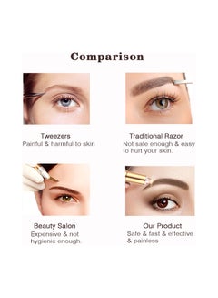 Generic Electric Trimmer Eyebrow Razor Silver 13.2x1.8x1.8centimeter  - Image 2