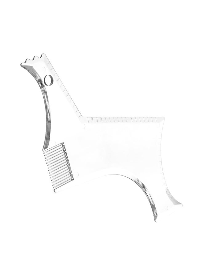 Generic Multiple Edge Beard Shaping Comb Transparent 18x0.3x14cm  - Image 1