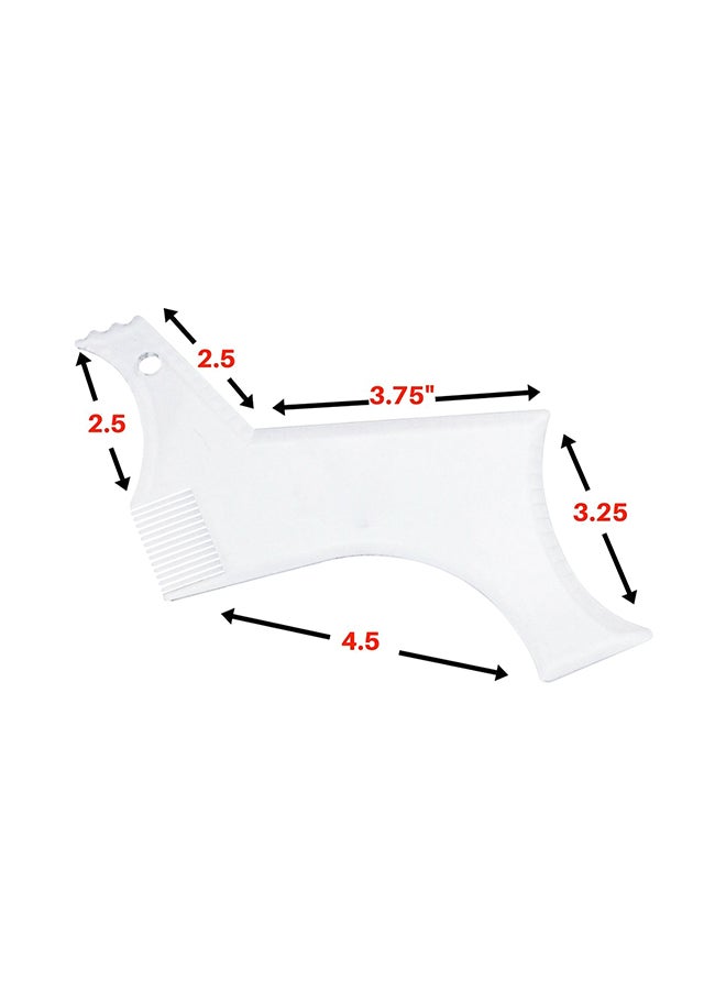 Generic Multiple Edge Beard Shaping Comb Transparent 18x0.3x14cm  - Image 3