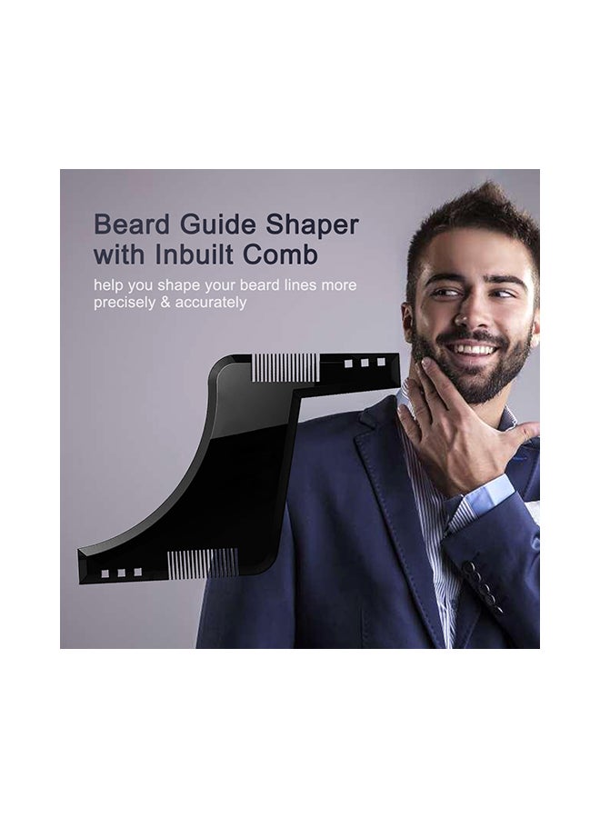 Double-Edged Beard Shaping Comb Black 17x0.3x11.4centimeter