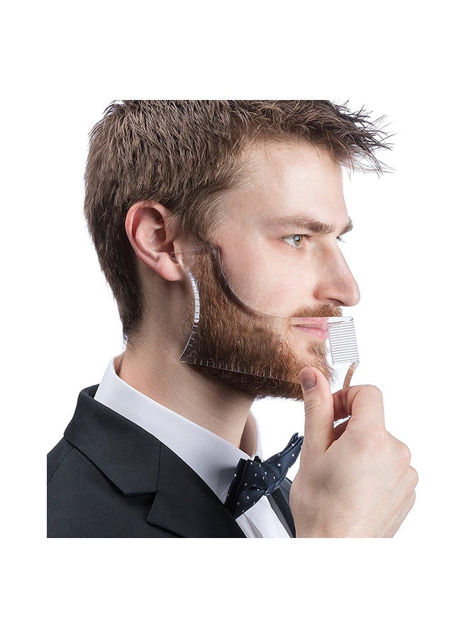 Generic Multiple Edge Beard Shaping Comb Transparent 18x0.3x14cm  - Image 2