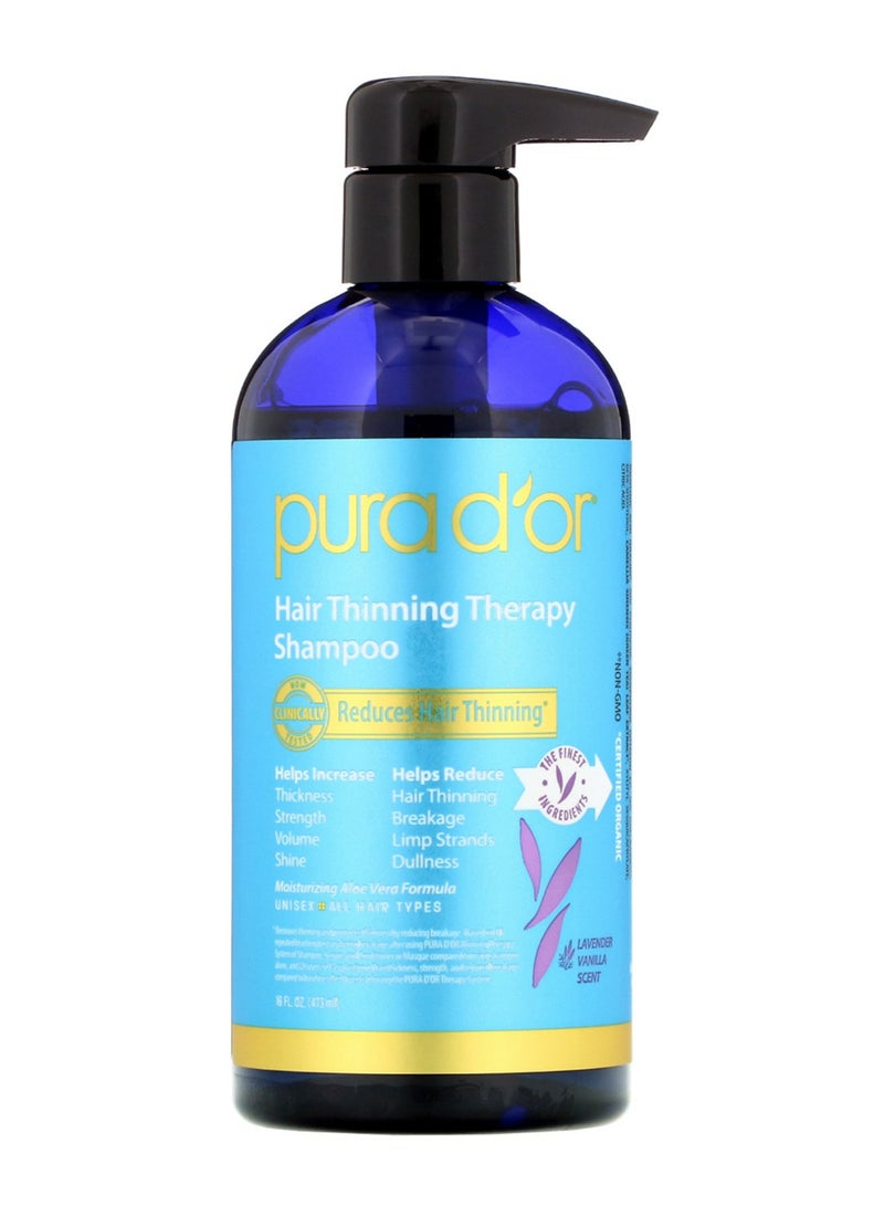 Pura d'or Lavender Vanilla Hair Thinning Therapy Shampoo 473ml