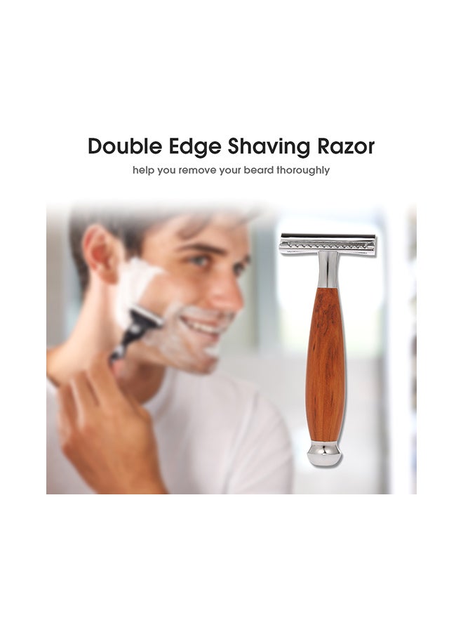 Generic - Double Edge Beard Manual Razor Brown 13.7x3.7x6.5cm - Image 1