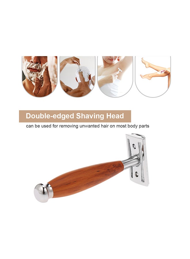 Generic - Double Edge Beard Manual Razor Brown 13.7x3.7x6.5cm - Image 1