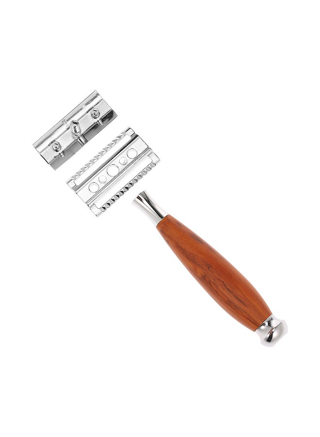 Generic - Double Edge Beard Manual Razor Brown 13.7x3.7x6.5cm - Image 1