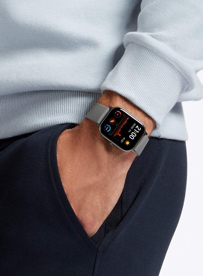 Amazfit - 200.0 mAh GTS Smart Watch With GPS Obsidian Black - Image 1