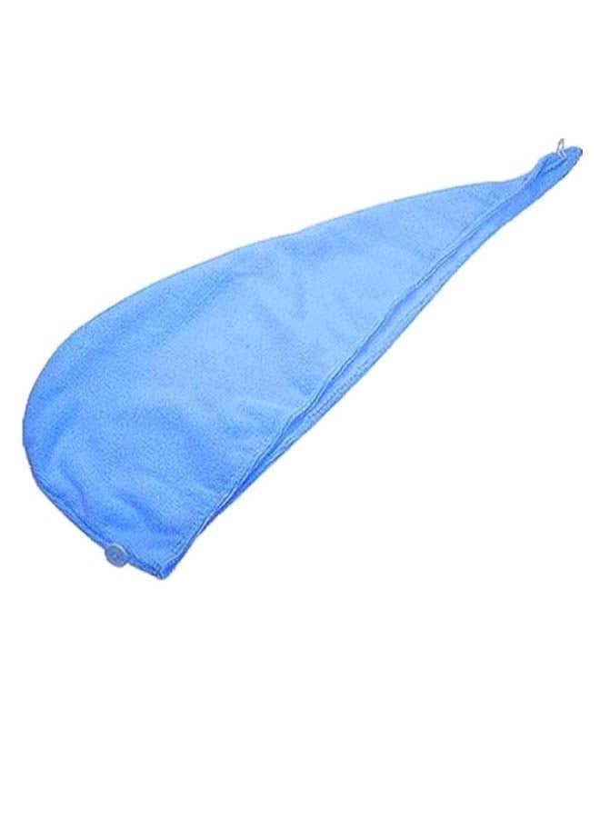 Hair Drying Shower Wrap Towel Blue 66 x 22cm