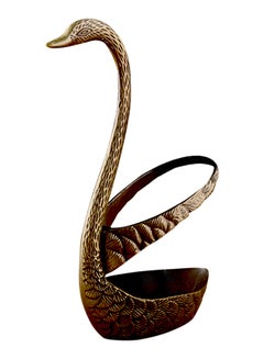 Generic Swan Tableware Spoon Fork Holder Brown 17x6x8centimeter  - Image 1