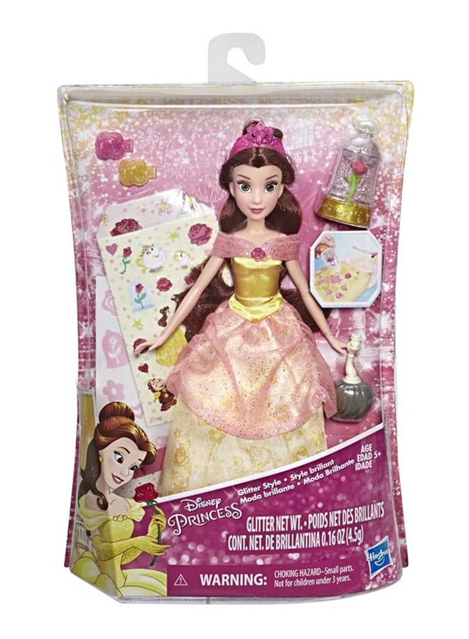 Disney Princess - Glitter Style Belle 4x9.9x15.1cm - Image 1