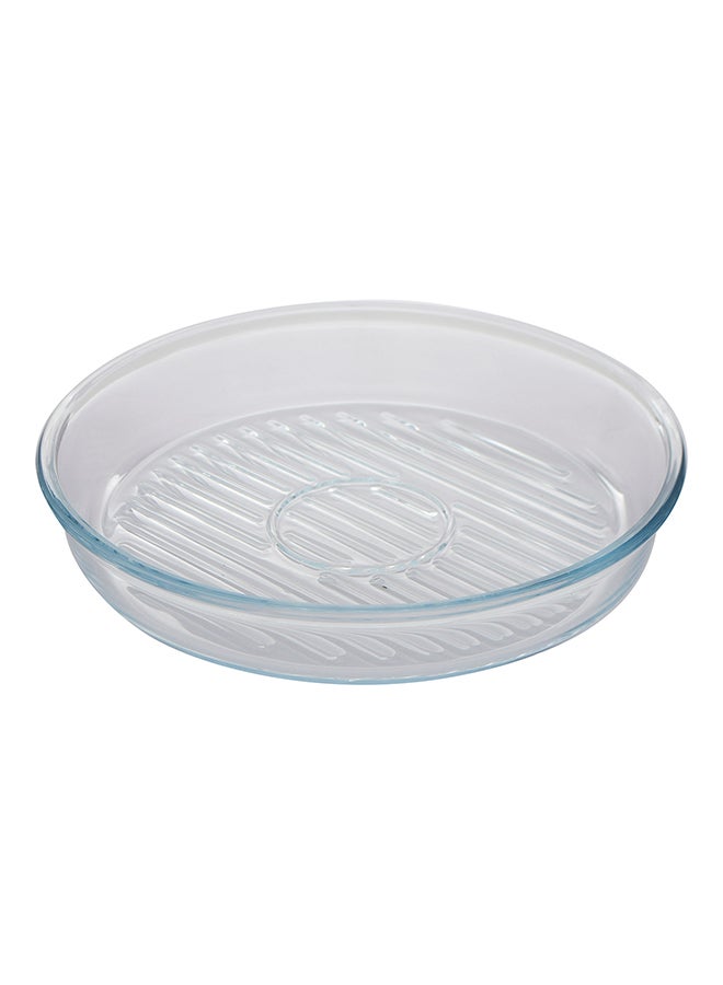 Borcam Round Shaped Pizza Platter Clear 31cm