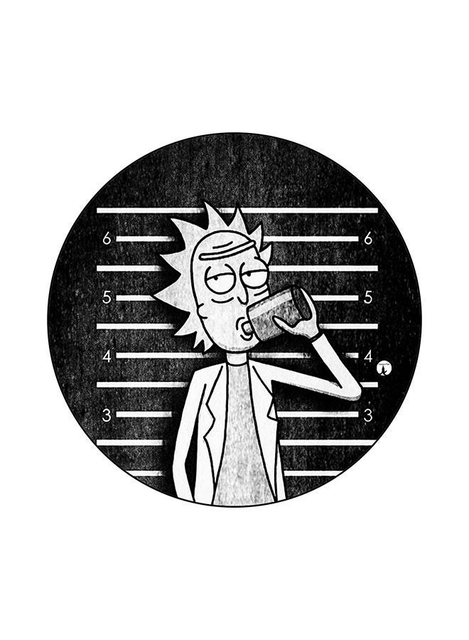 بي بي لوح ماوس بطبعة من مسلسل "Rick And Morty" أبيض/أسود/رمادي