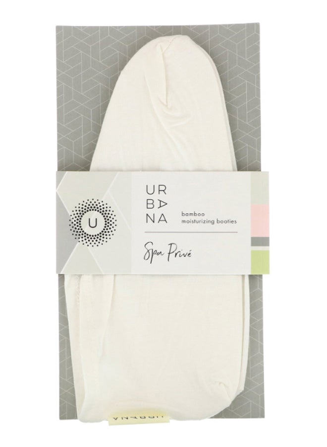 EUROPEAN Pair Of Spa Prive Moisturizing Booties White  - Image 2