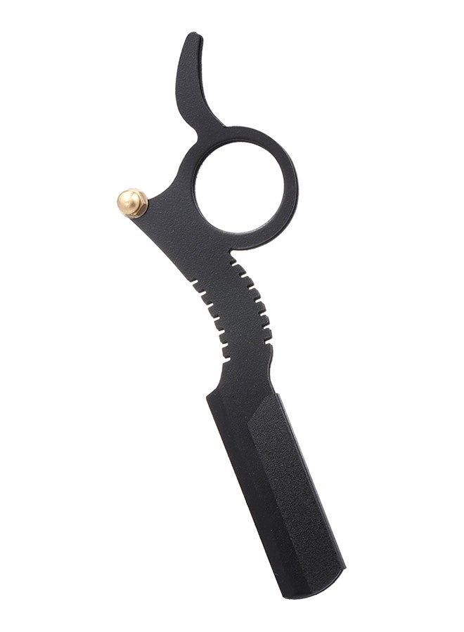Generic Professional Straight Edge Barber Manual Shaving Razor Black 13x1x6cm  - Image 1