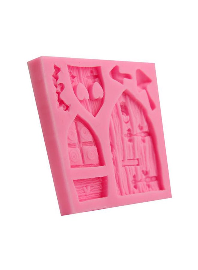 Beauenty 3D Cartoon House Wooden Shaped Mould Pink One Size