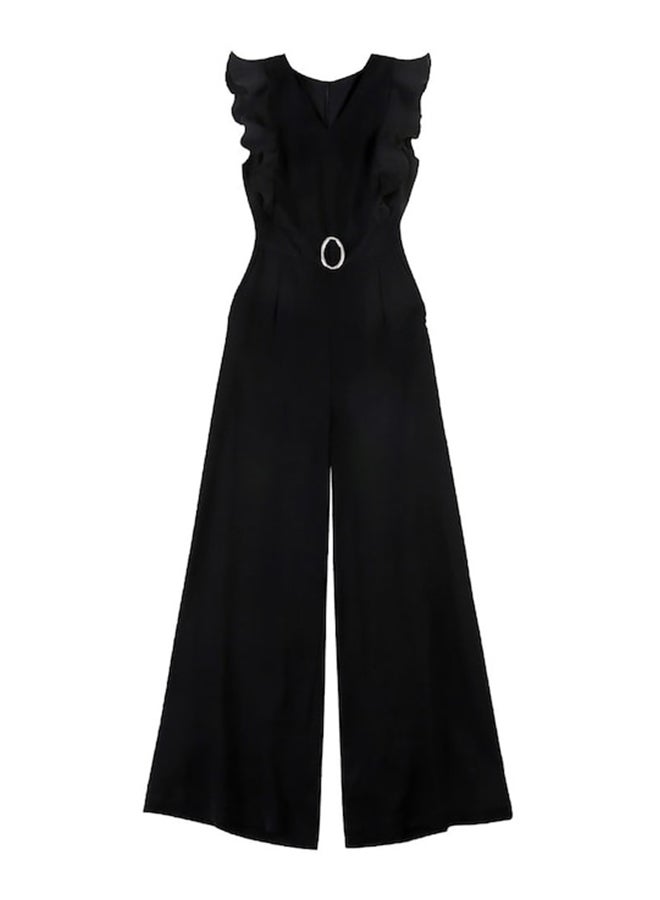 Stylish Sleeveless Jumpsuit Black - Image 1