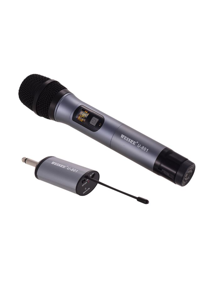 Handheld Wireless Microphone Mic With Mini Receiver I4964-A Grey/Black - Image 2