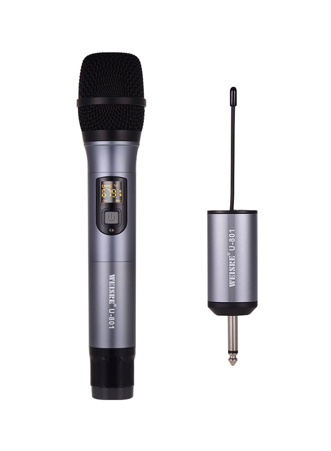 Handheld Wireless Microphone Mic With Mini Receiver I4964-A Grey/Black - Image 1