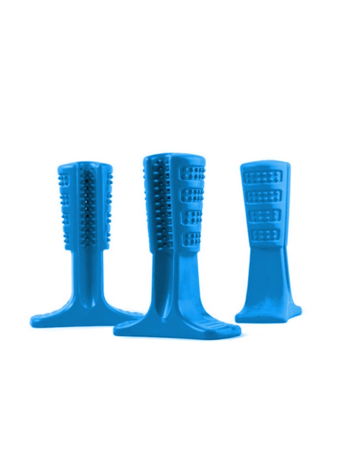 Silicone Pet Teeth Cleaning Bushy Bite Toy Blue 12 x 4 x 9cm - Image 2