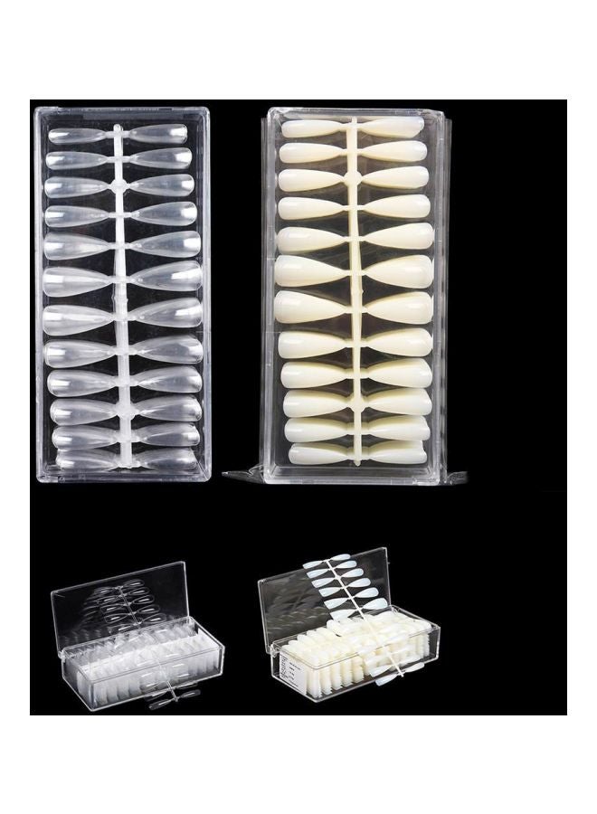 504-Piece Long Stiletto False Nails Clear - Image 2