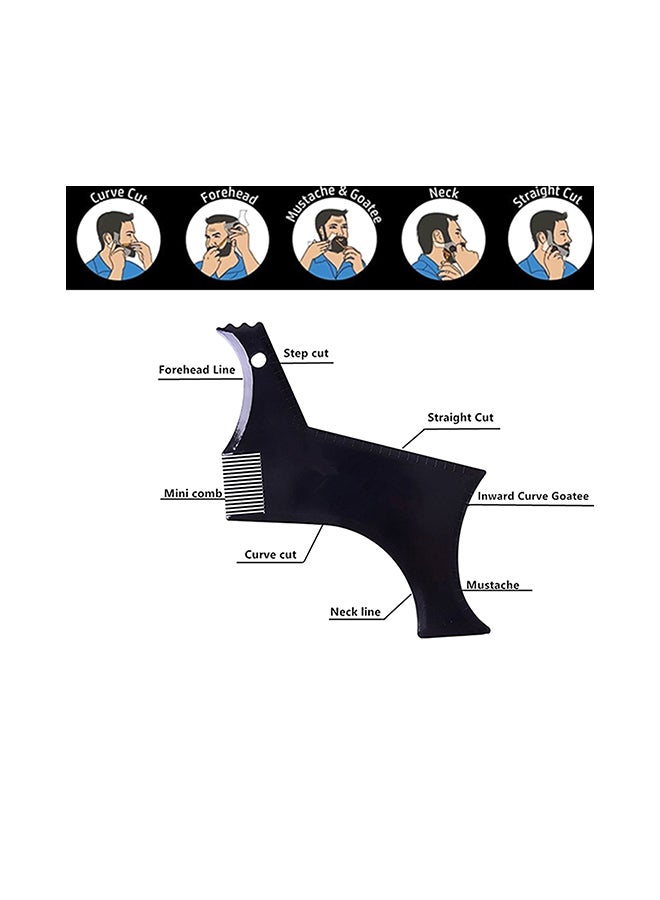 Multiple Edge Beard Shaping Comb Black 18x0.3x14cm - Image 4