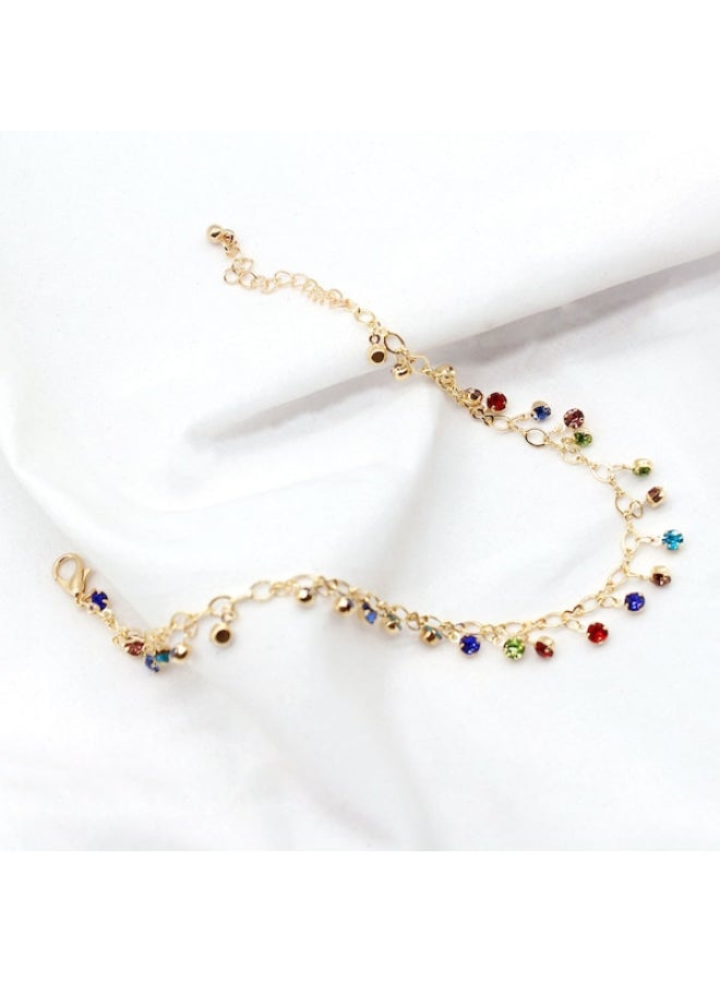 Beauenty - Ladylike Rhinestone Chain Anklet - Image 1