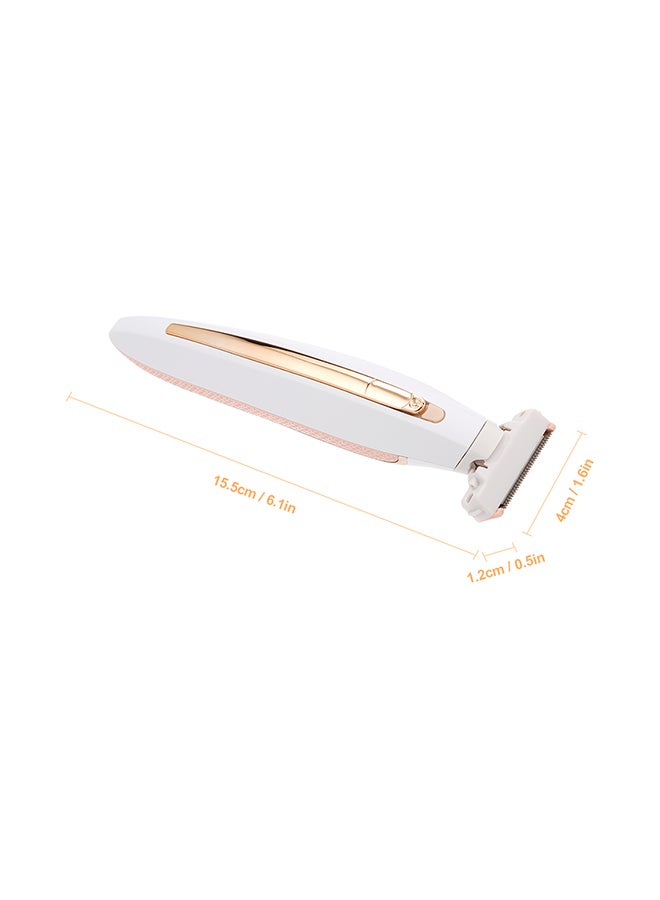 Generic Multifunction Rechargeable Electric Shaver Gold/White 21x3x14cm  - Image 3