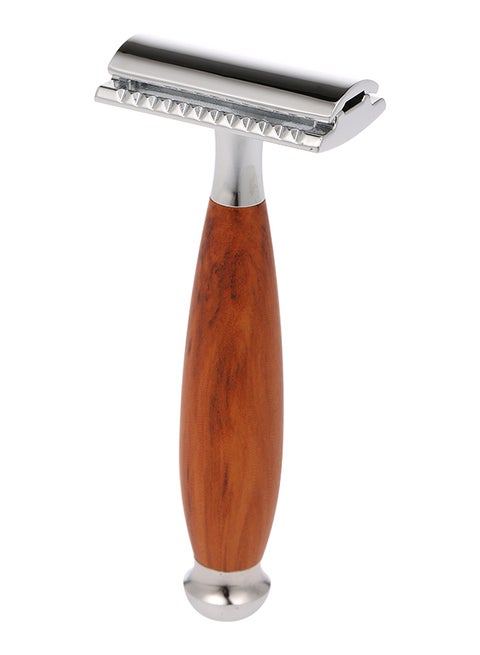 Double Edge Beard Manual Razor Brown 13.7x3.7x6.5cm