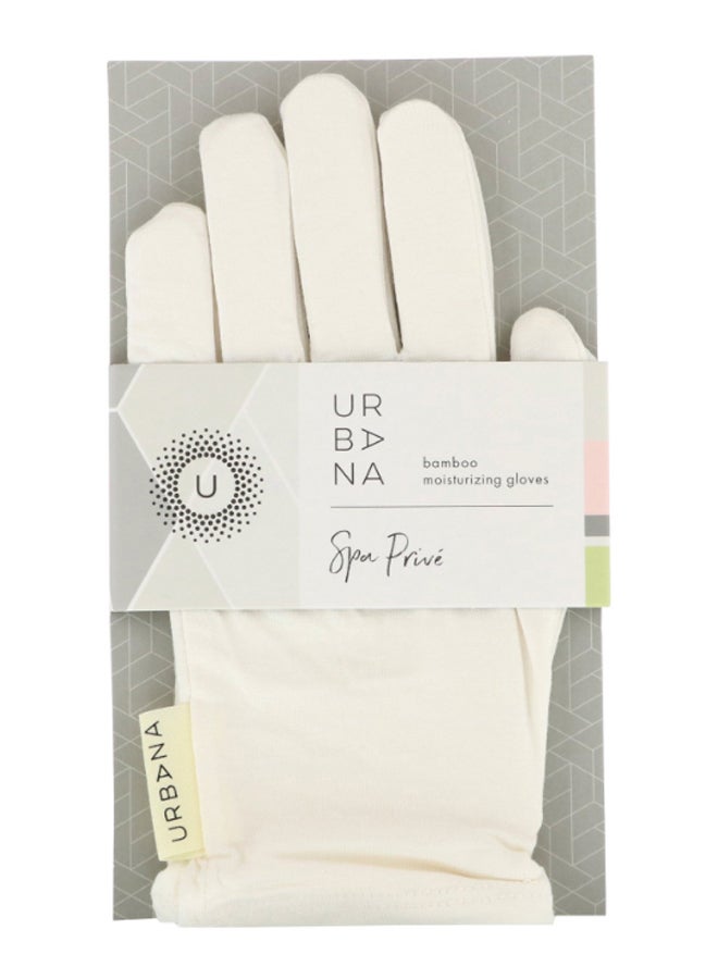 EUROPEAN Pair Of Spa Prive Moisturizing Gloves White  - Image 2