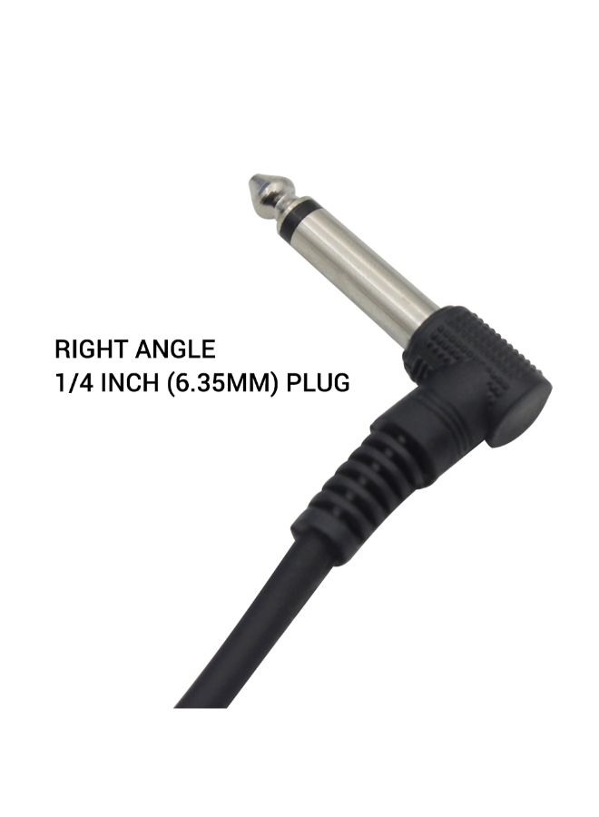 6-Piece Ultra Flexible Guitar Effect Pedal Patch Cable I4844-A Black  - Image 2