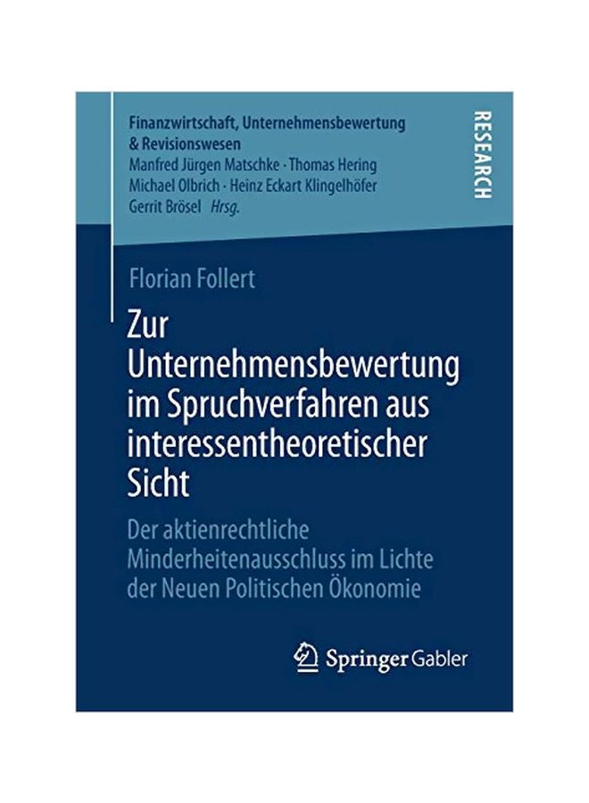 Zur Unternehmensbewertung Im Spruchverfahren Aus Interessentheoretischer Sicht paperback german - 14 February 2020