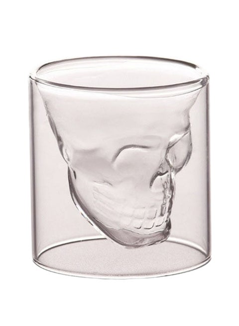 Two Layer Wine Glass Transparent 6.8 x 6.8cm