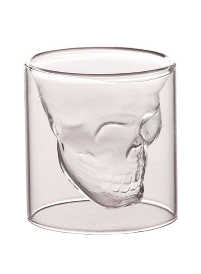 Two Layer Wine Glass Transparent 6.8 x 6.8cm