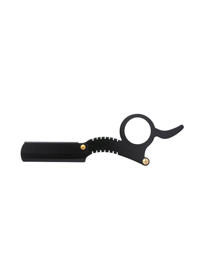 Generic Professional Straight Edge Barber Manual Shaving Razor Black 13x1x6cm  - Image 3
