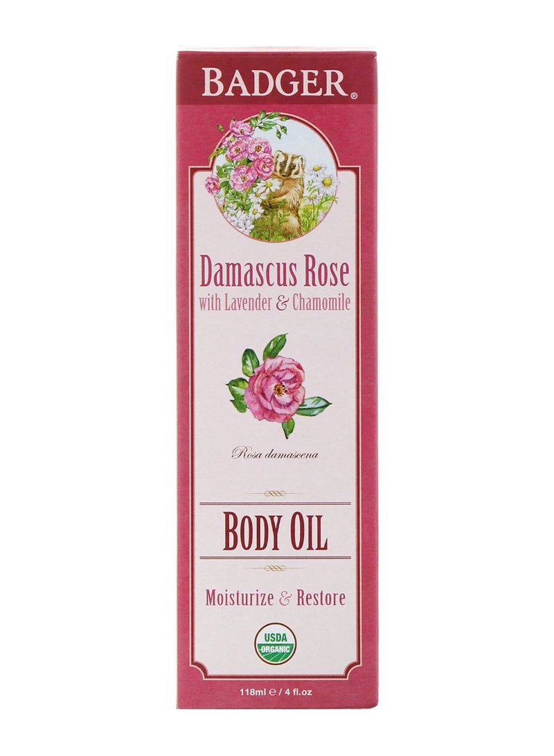 زيت للجسم بخلاصة الورد الدمشقي مع اللافندر والبابونج 118ملليلتر