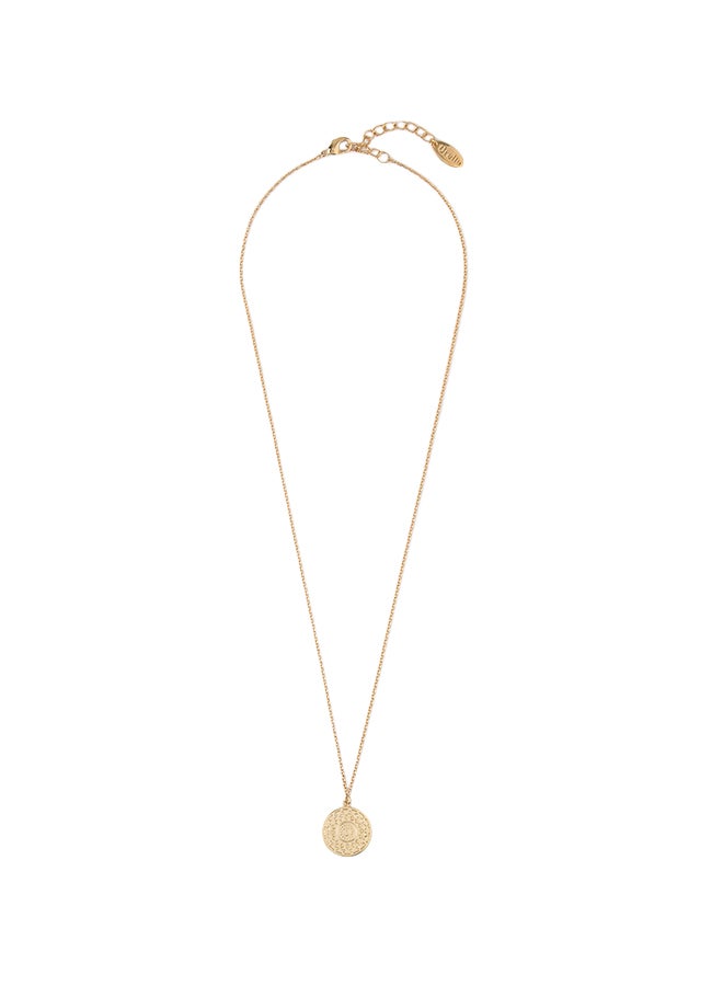 ORELIA LONDON Engraved Coin Ditsy Necklace - Image 1